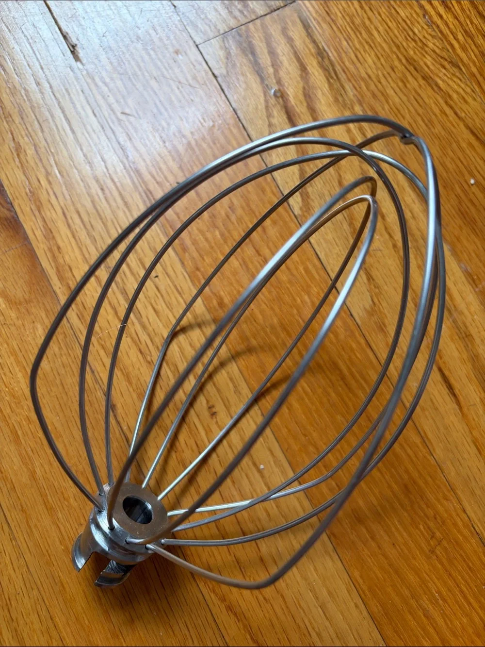 White Dough Hook & Stainless Steel Wire Whip - Mixer Attachments